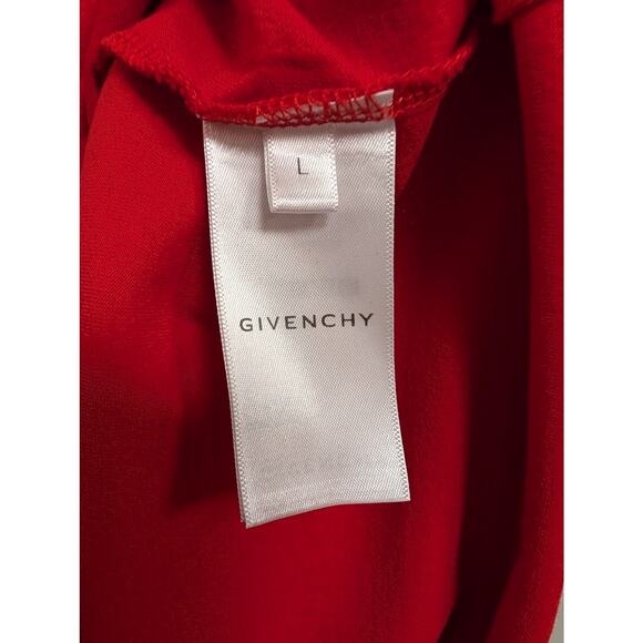 NWT Givenchy Red Trompe-l'oeil Graphic Logo T-Shirt Men's Size Large - Picture 7 of 10